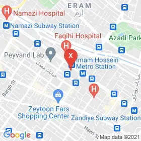 این نقشه، آدرس دکتر بیژن بیات متخصص دندانپزشکی در شهر شیراز است. در اینجا آماده پذیرایی، ویزیت، معاینه و ارایه خدمات به شما بیماران گرامی هستند.