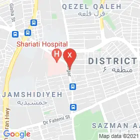 این نقشه، آدرس دکتر منوچهر امینی متخصص داخلی؛ کلیه و مجاری ادراری (نفرولوژی) در شهر تهران است. در اینجا آماده پذیرایی، ویزیت، معاینه و ارایه خدمات به شما بیماران گرامی هستند.